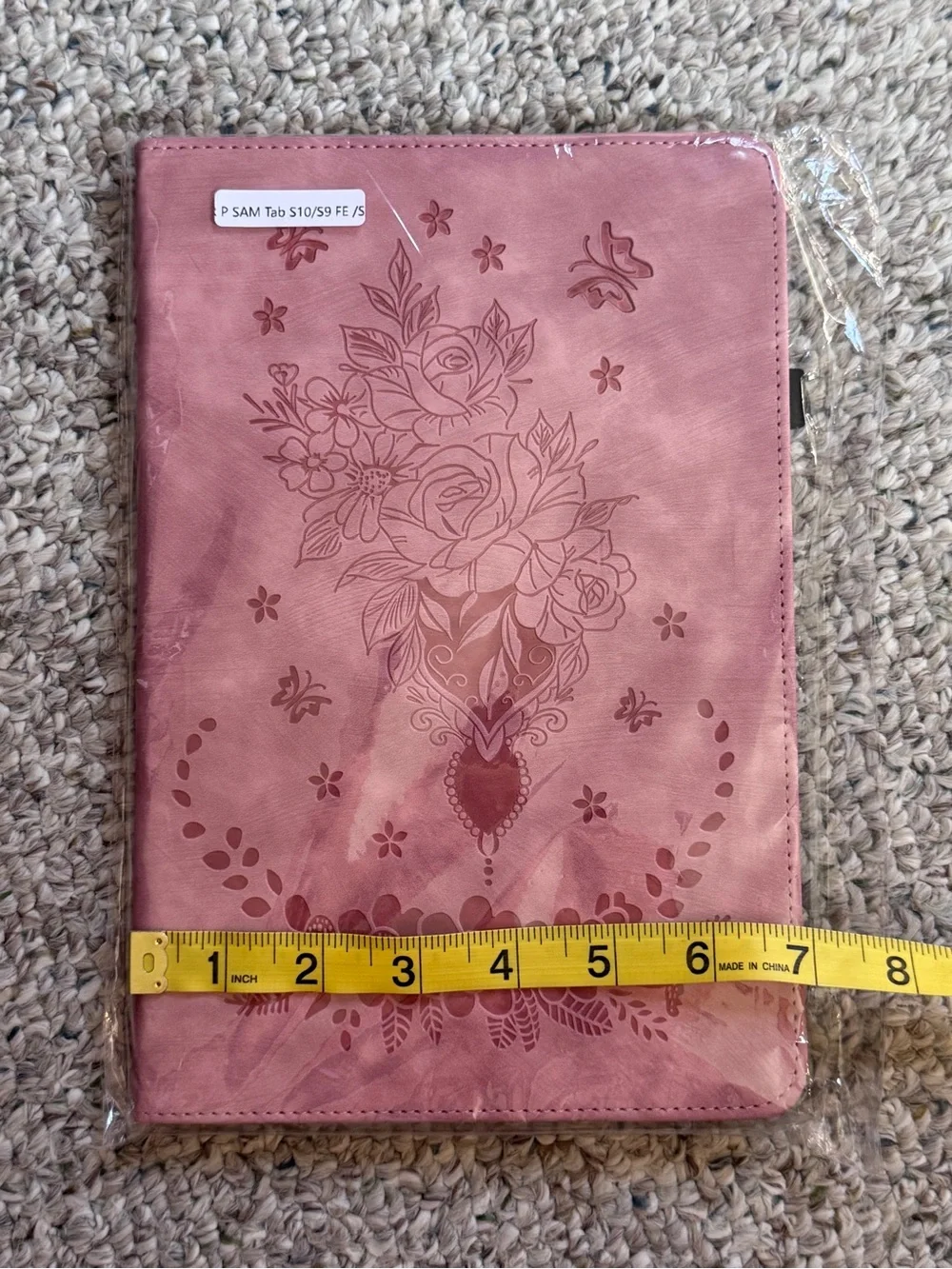 Samsung Galaxy Tab S10 FE S9 FE S9 Pink Floral Folio Case